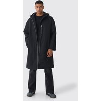 Langer Oversize Parka in Schwarz von boohooman
