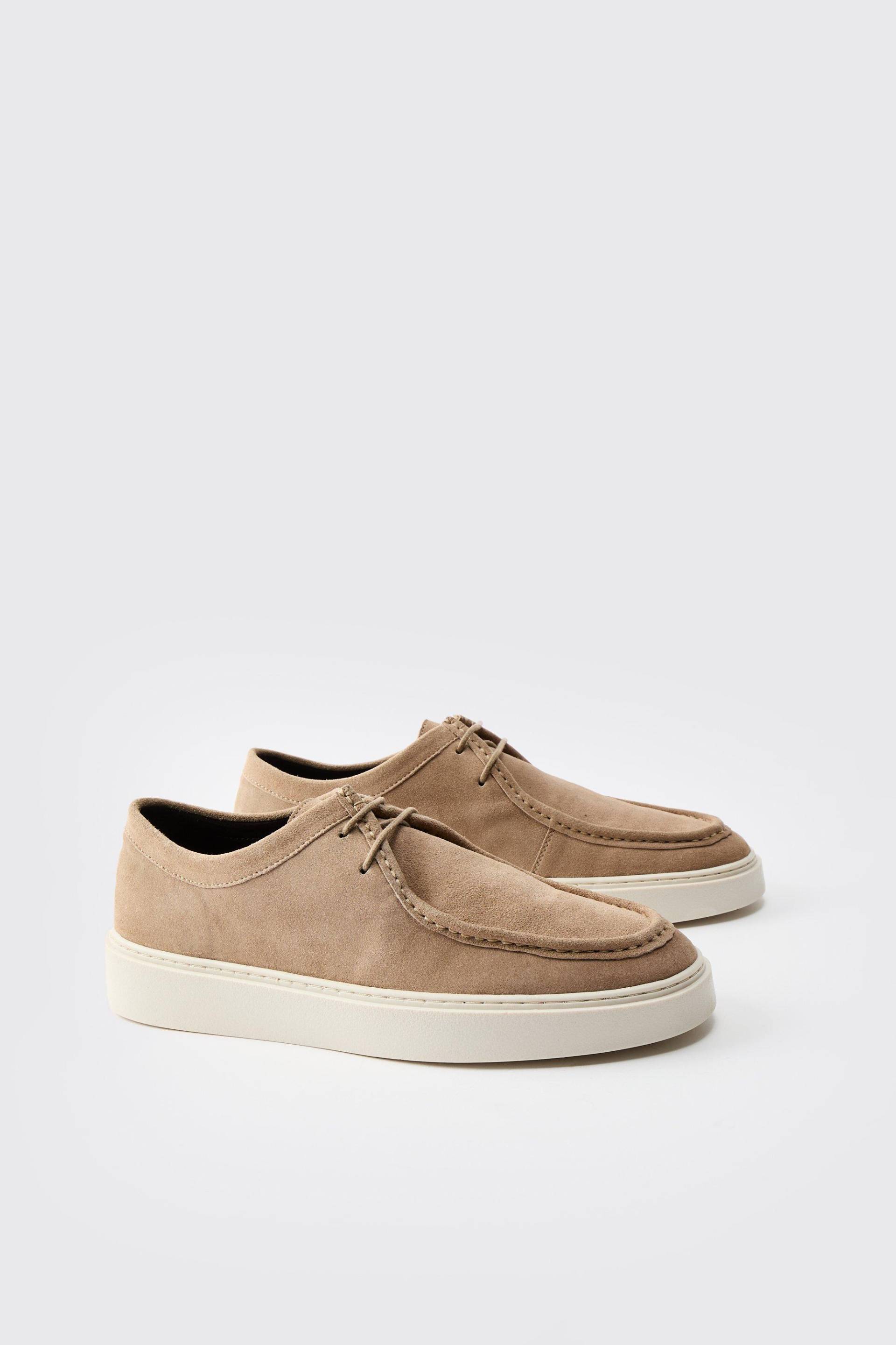 Mittelhohe Loafer aus Wildleder-Imitat - Ecru - 41, Ecru Mittelhohe Loafer aus Wildleder-Imitat - Ecru - 41, Ecru von boohooman