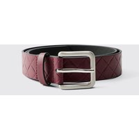 Ledergürtel - Burgund - XL, Burgund von boohooman