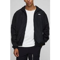 Lightweight Nylon-Windbreaker mit Kapuze von boohooman
