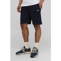 Lockere Basic Shorts mit Man-Schriftzug - Blau - XS, Blau Lockere Basic Shorts mit Man-Schriftzug - Blau - XS, Blau von boohooman