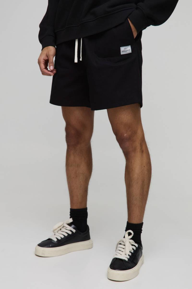 Lockere Canvas-Shorts mit elastischem Bund - Schwarz - XL, Schwarz Lockere Canvas-Shorts mit elastischem Bund - Schwarz - XL, Schwarz von boohooman