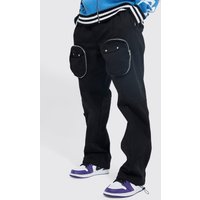 Lockere Cargo-Hose mit elastischem Bund - Schwarz - XS, Schwarz von boohooman