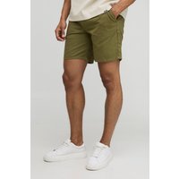 Lockere Chino-Shorts in Khaki - 36, Khaki von boohooman