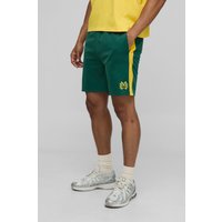 Lockere Colorblock Trikot-Shorts mit elastischem Bund - Grün - M, Grün Lockere Colorblock Trikot-Shorts mit elastischem Bund - Grün - M, Grün von boohooman
