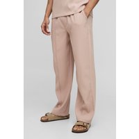 Lockere Hose mit elastischem Bund - Taupe - M, Taupe von boohooman