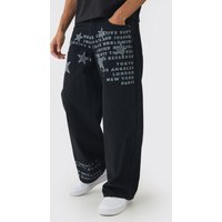 Lockere Jeans mit Stern-Applikation von boohooman