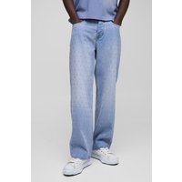 Lockere Jeans mit Strass-Verzierung - Lila - 36R, Lila von boohooman