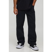 Lockere Jeans mit Strass-Verzierung - Schwarz - 36R, Schwarz von boohooman