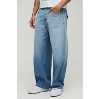 Lockere Jeans mit Strass-Waschung von boohooman