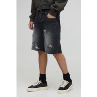 Lockere Jeansshorts mit Taschen-Detail - Schwarz - 36, Schwarz Lockere Jeansshorts mit Taschen-Detail - Schwarz - 36, Schwarz von boohooman