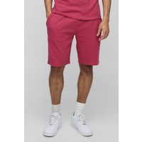 Lockere Shorts in Waffeloptik mit MAN-Print - Rot - XL, Rot Lockere Shorts in Waffeloptik mit MAN-Print - Rot - XL, Rot von boohooman