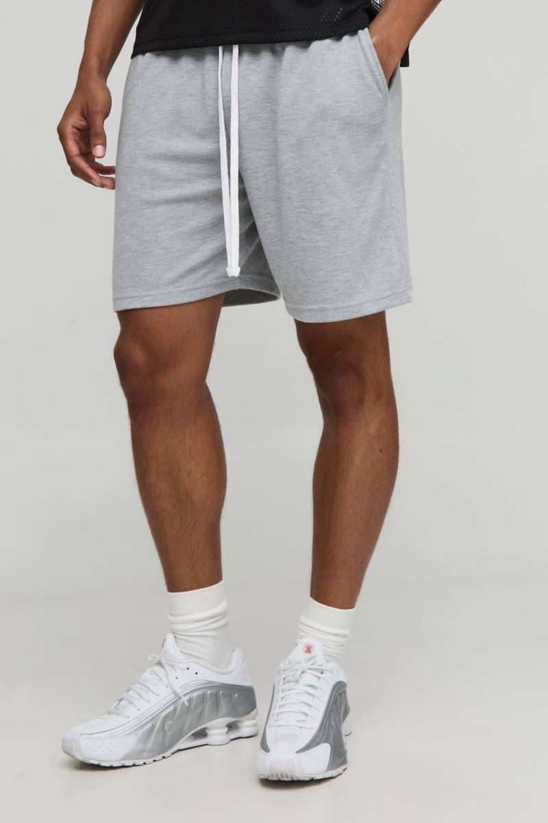 Lockere Shorts mit Italia-Stickerei - Grau - XS, Grau von boohooman