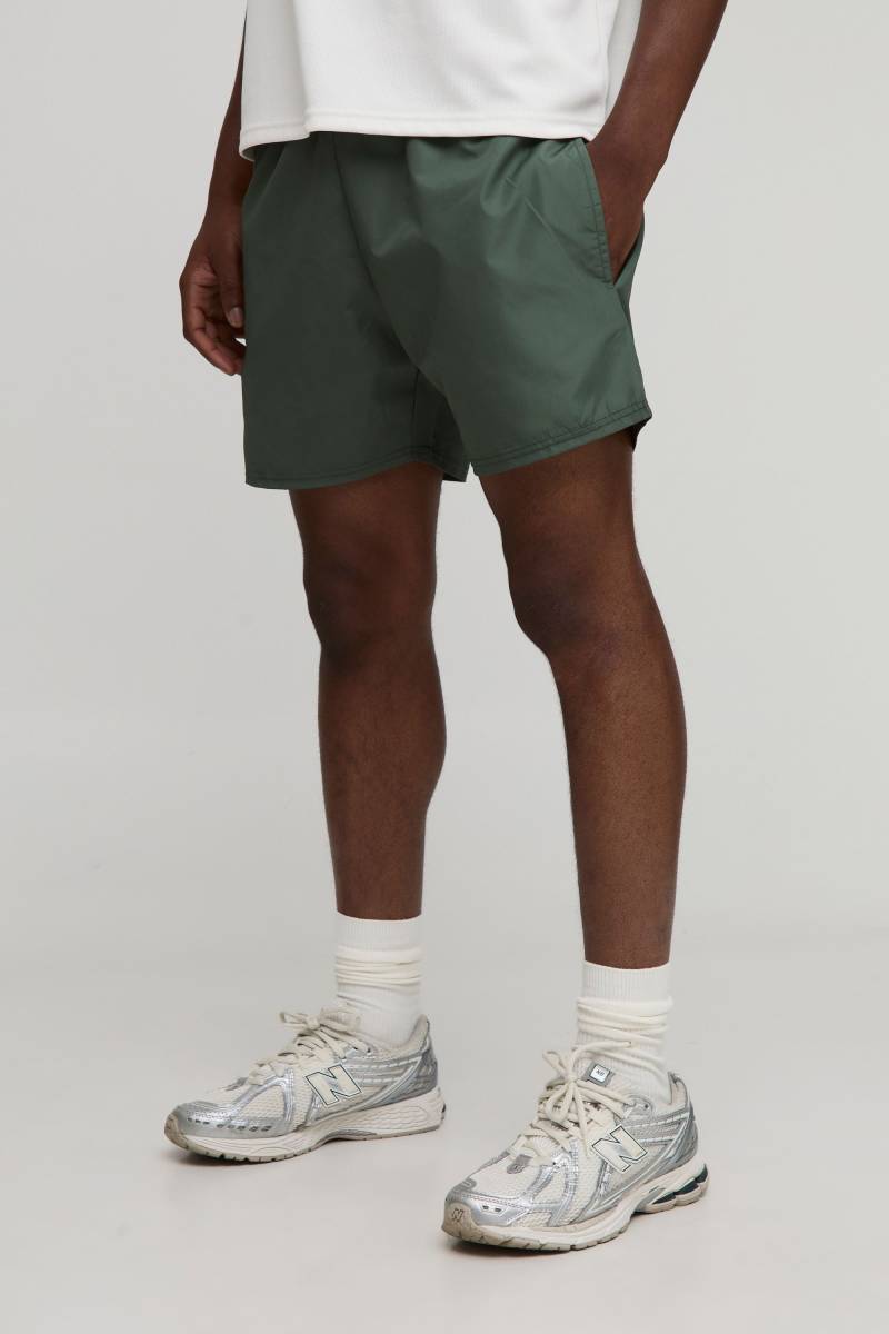 Lockere Shorts mit elastischem Bund - Khaki - L, Khaki von boohooman