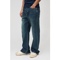 Lockere blaue Bootcut-Jeans - 34R, Blau von boohooman
