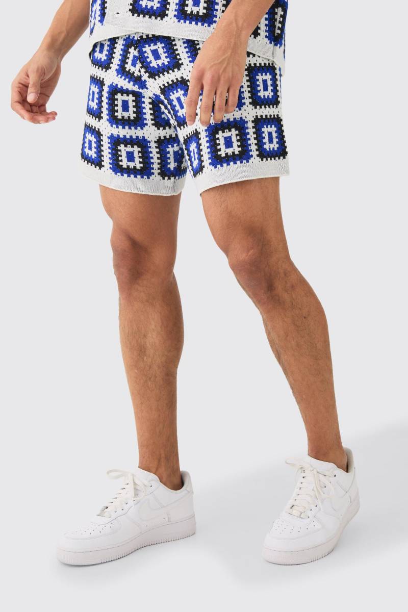 Lockere gehäkelte weiße Shorts - XS, Weiß Lockere gehäkelte weiße Shorts - XS, Weiß von boohooman