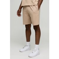 Lockere mittellange Basic Shorts - Braun - M, Braun von boohooman