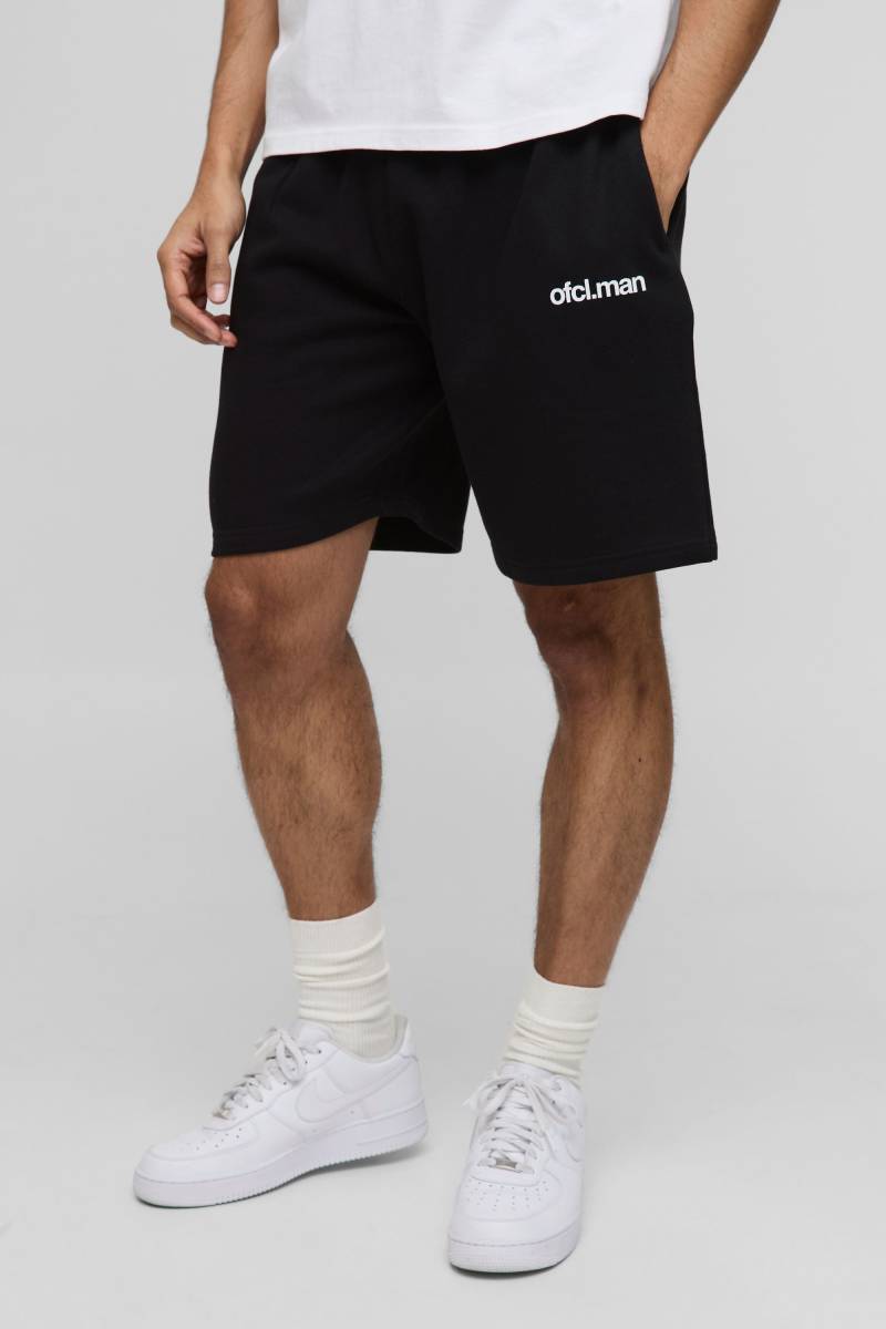 Lockere mittellange Official Man Shorts - Schwarz - XS, Schwarz Lockere mittellange Official Man Shorts - Schwarz - XS, Schwarz von boohooman