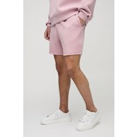 Lockere mittellange Scuba-Shorts - Malve - XS, Malve Lockere mittellange Scuba-Shorts - Malve - XS, Malve von boohooman