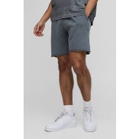 Lockere mittellange Shorts mit rohem Saum - Grau - XS, Grau Lockere mittellange Shorts mit rohem Saum - Grau - XS, Grau von boohooman