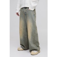 Lockere pfirsichfarbene Jeans - 32R, Pfirsich von boohooman