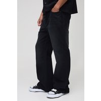 Lockere schwarze Bootcut-Jeans - 30R, Schwarz von boohooman