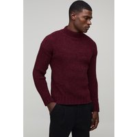 Lockerer Bouclee-Strickpullover mit Trichterkragen von boohooman