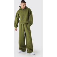 Lockerer Oversize Trainingsanzug mit Kapuze - Khaki - XS, Khaki Lockerer Oversize Trainingsanzug mit Kapuze - Khaki - XS, Khaki von boohooman