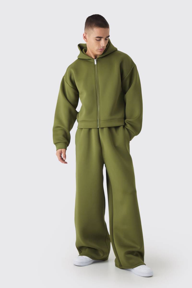 Lockerer Oversize Trainingsanzug mit Kapuze - Khaki - XS, Khaki Lockerer Oversize Trainingsanzug mit Kapuze - Khaki - XS, Khaki von boohooman