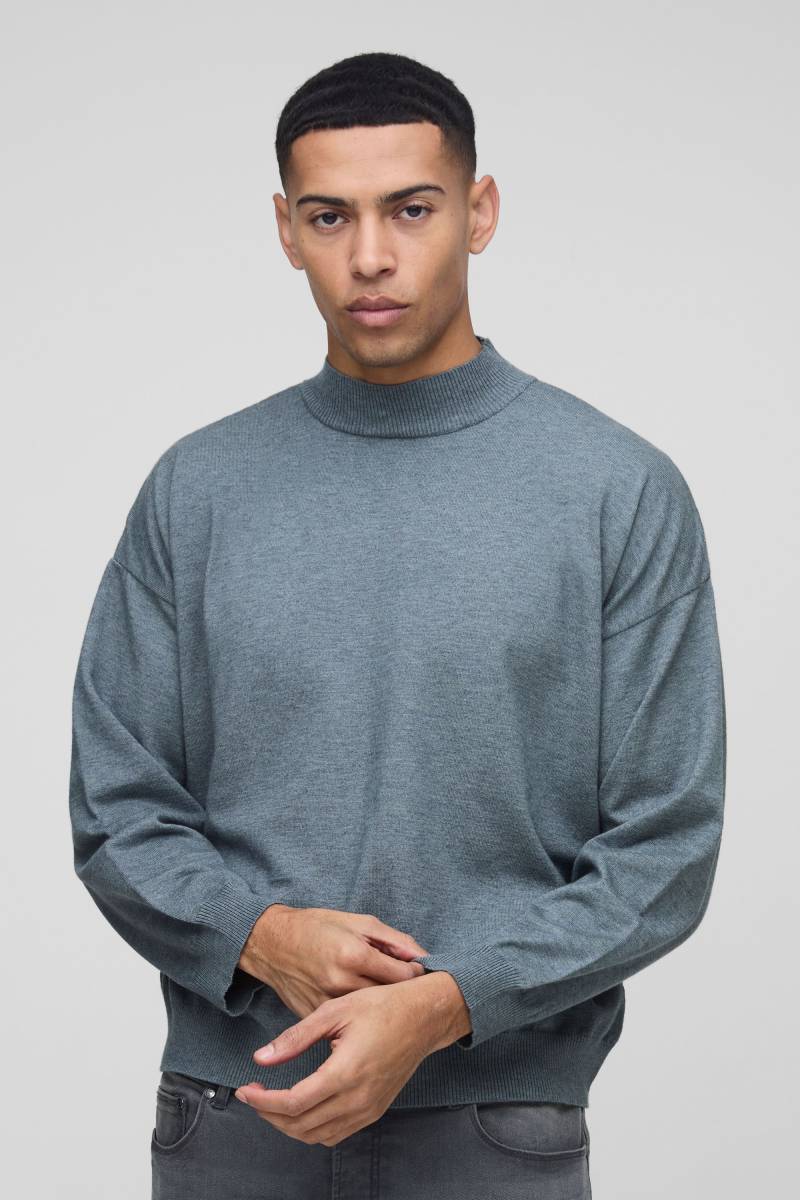 Lockerer Strickpullover - Grau - XS, Grau von boohooman