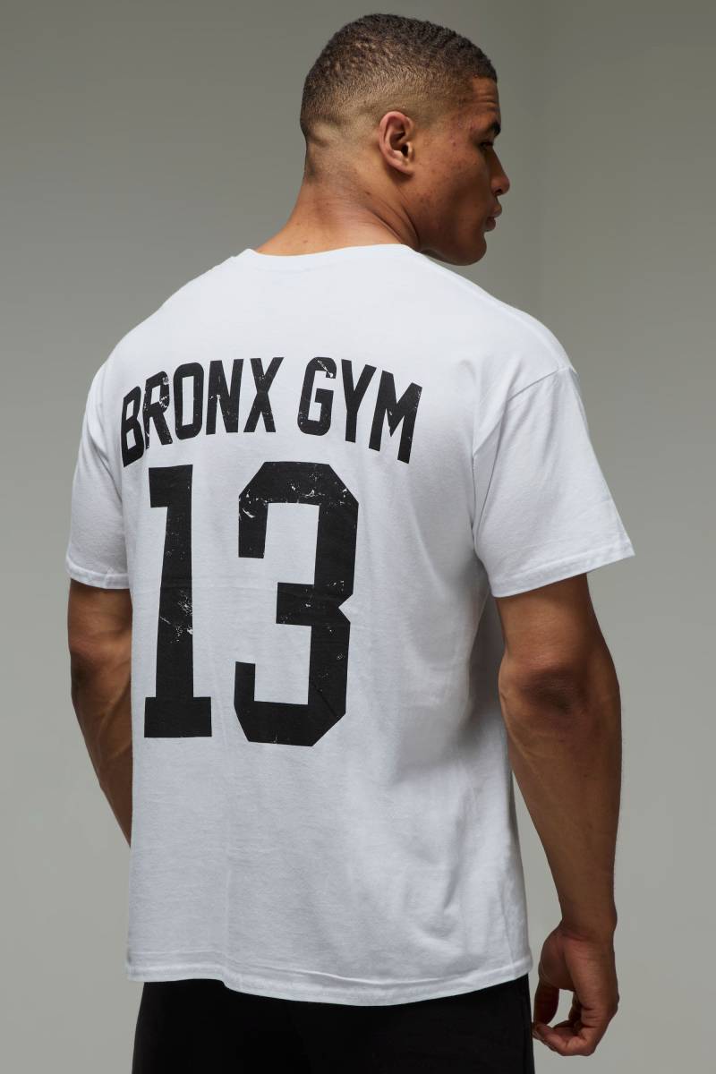 MAN Active Bronx Gym Oversize T-Shirt - Weiß - XS, Weiß MAN Active Bronx Gym Oversize T-Shirt - Weiß - XS, Weiß von boohooman