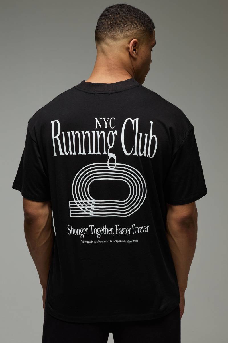 MAN Active NYC Running Club Oversize T-Shirt von boohooman