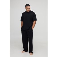 Loungewear-Set aus T-Shirt und Jogginghose - Schwarz - M, Schwarz von boohooman