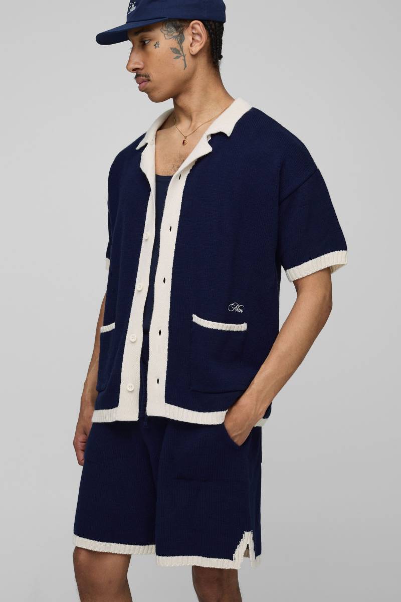 Lockeres Man Hemd und Shorts - Blau - XS, Blau Lockeres Man Hemd und Shorts - Blau - XS, Blau von boohooman