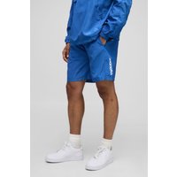Lockere Man Nylon-Shorts - Grau - XS, Grau von boohooman