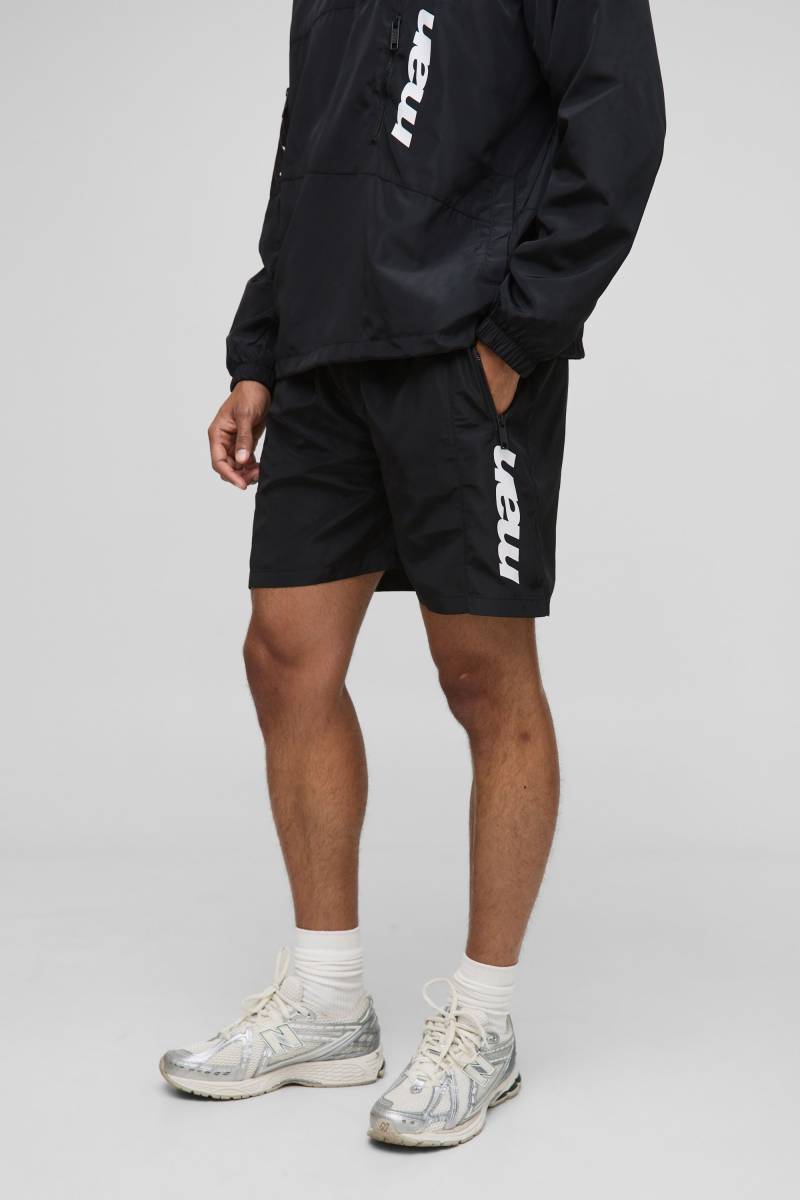 Lockere Man Nylon-Shorts - Schwarz - XS, Schwarz Lockere Man Nylon-Shorts - Schwarz - XS, Schwarz von boohooman