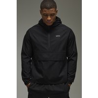 Man Active Windbreaker mit 1/4 Reißverschluss - Schwarz - XL, Schwarz von boohooman