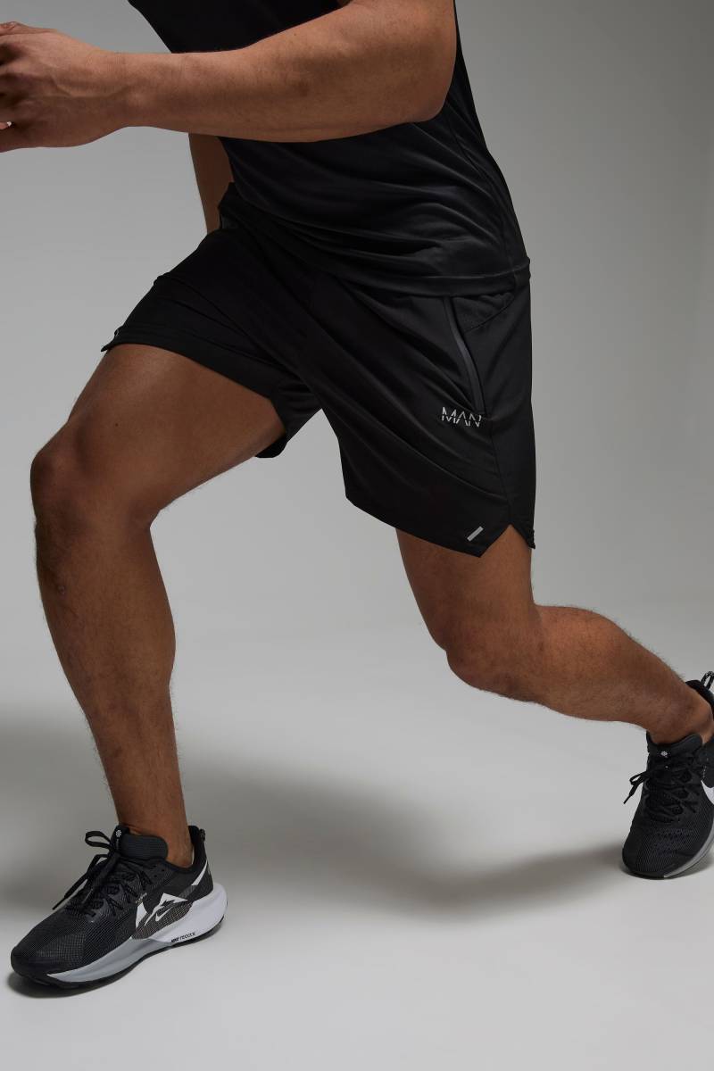 Man Active 5-in-1 Shorts - Schwarz - 5XL, Schwarz von boohooman