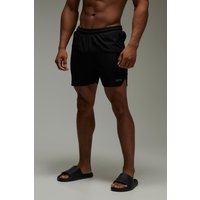 Man Active 5inch Badehose mit Seitenschlitz - Schwarz - S, Schwarz von boohooman