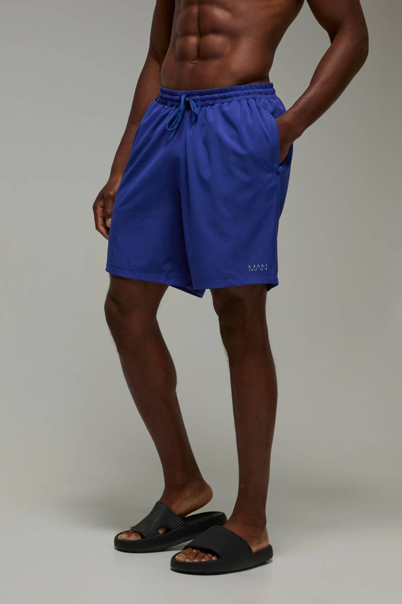 Man Active 7inch Badehose - Grau - S, Grau von boohooman