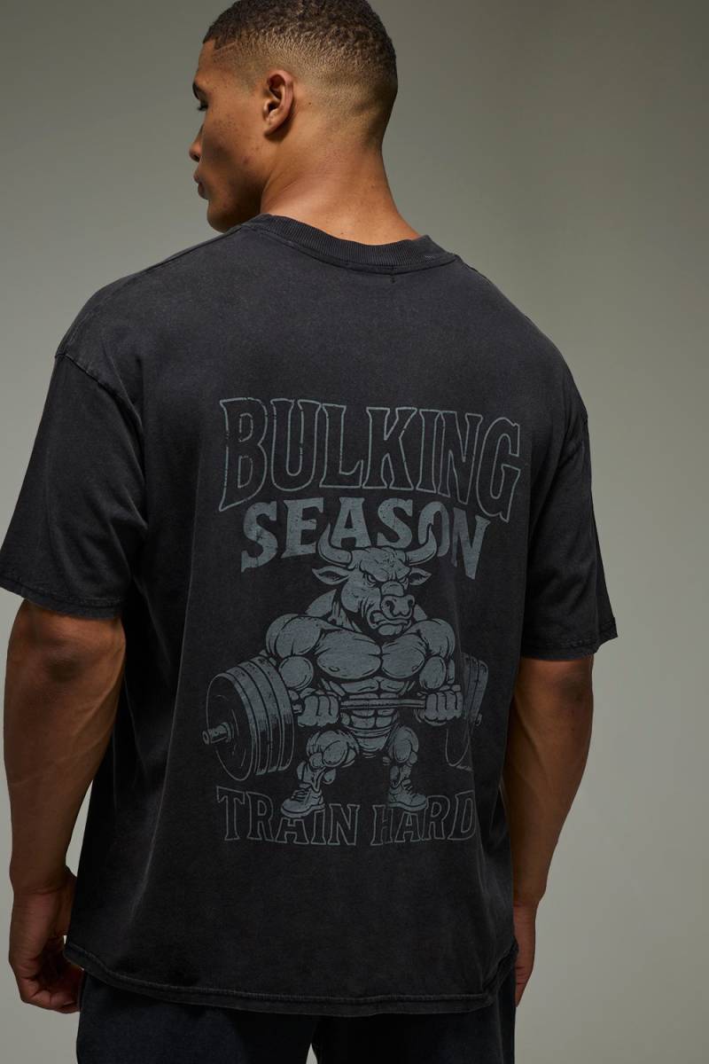 Man Active Oversize T-Shirt - Schwarz - M, Schwarz von boohooman