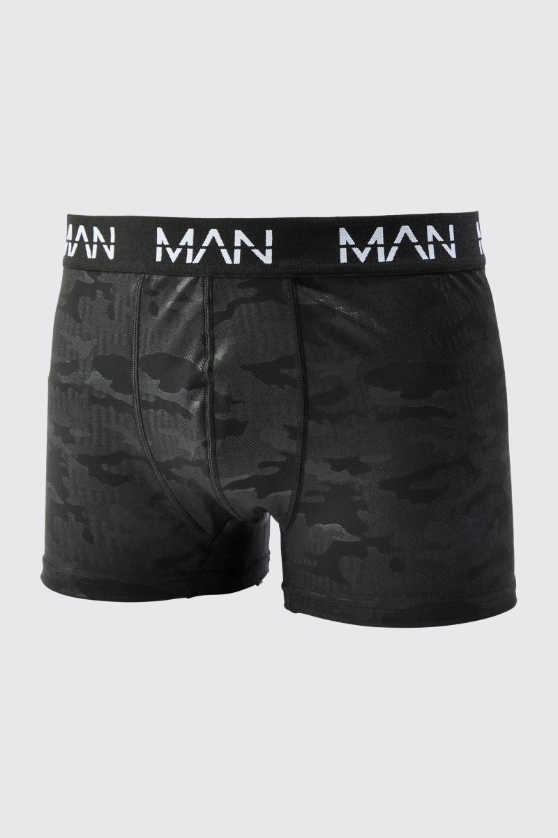 Man Active Camouflage Performance Boxershorts von boohooman
