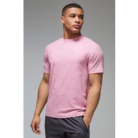 Man Active Camouflage Raglan Performance T-Shirt - Rosa - L, Rosa von boohooman