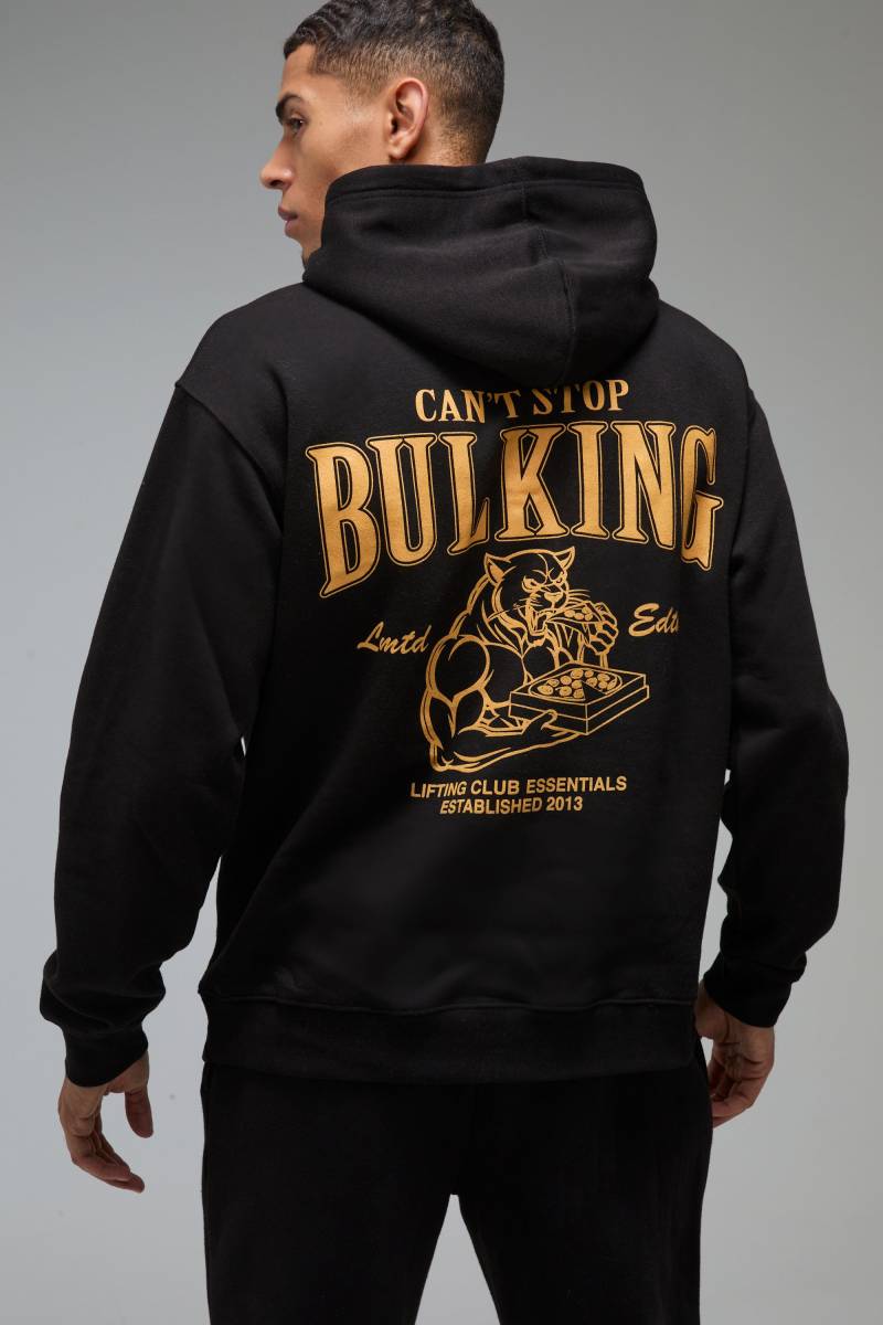 Man Active Can't Stop Oversize Hoodie - Schwarz - XS, Schwarz Man Active Can't Stop Oversize Hoodie - Schwarz - XS, Schwarz von boohooman