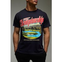 Man Active Championship T-Shirt - Blau - XS, Blau Man Active Championship T-Shirt - Blau - XS, Blau von boohooman