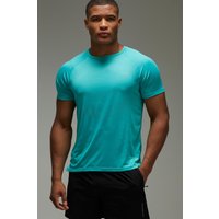 Man Active Strick T-Shirt - Blau - XL, Blau Man Active Strick T-Shirt - Blau - XL, Blau von boohooman