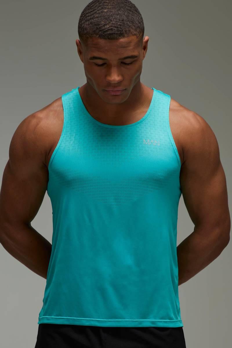 Man Active Strick-vesttop - Blau - XS, Blau Man Active Strick-vesttop - Blau - XS, Blau von boohooman