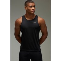 Man Active Strick-vesttop - Schwarz - L, Schwarz von boohooman