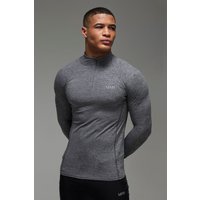 Man Active Trainingsoberteil mit Fleece-Futter und Reißverschluss - Schwarz - S, Schwarz von boohooman