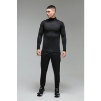 Man Active Fleece Performance Trainingsoberteil mit 1/4 Reißverschluss und schmale Jogginghose von boohooman